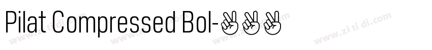 Pilat Compressed Bol字体转换